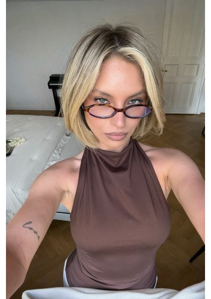 Frank Oval Mavi Işık Korumalı Optik Uyumlu Camları Değiştirilebilir Gözlük Blue Block