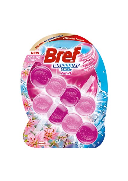 2 Adet Bref Brilliant Jel Wc Blok Çiçek 2'li