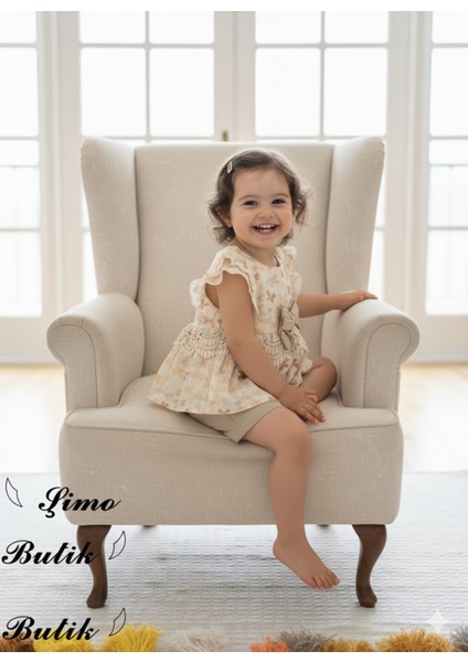 Kız Bebek Şortlu Takım Keten fiyatları