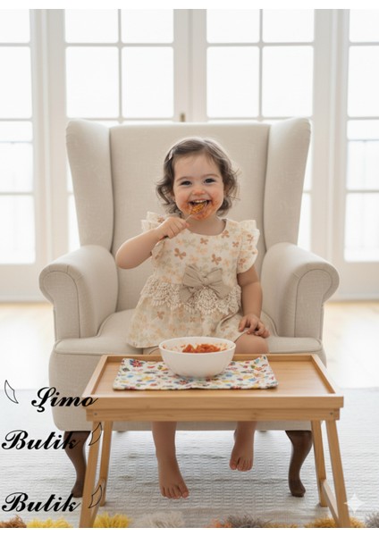 Kız Bebek Şortlu Takım Keten modelleri