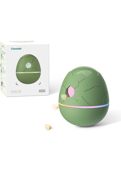 3 Adet Cheerble Şarjlı Akıllı Ineraktif Kedi & Köpek Yumurta Oyuncağı, Yeşil 8 x 8 x 10 fiyatları
