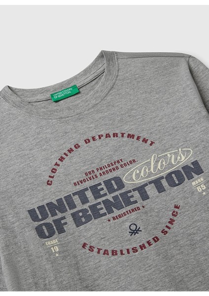 Baskılı Gri Melanj Erkek Çocuk T-Shirt 3I1XC10Q3 fiyatları