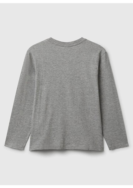 Baskılı Gri Melanj Erkek Çocuk T-Shirt 3I1XC10Q3 modelleri