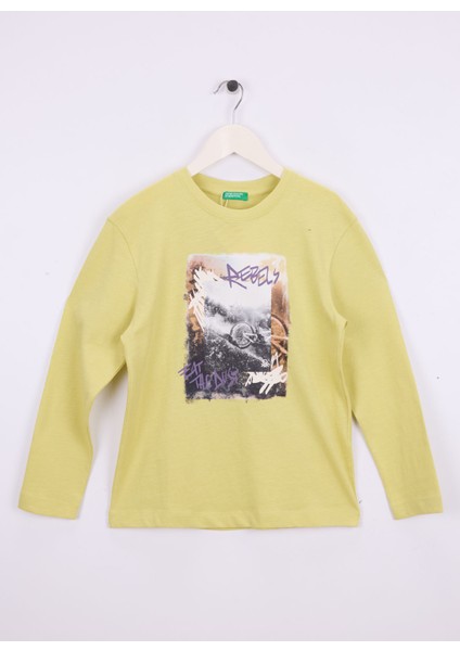 Baskılı Hardal Erkek Çocuk T-Shirt 3TAMC10PV