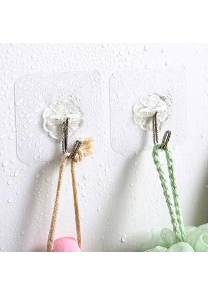 Şeffaf 5 Adet Kendinden Yapışkanlı Pratik Kancalı Mutfak Banyo Duvar Askısı fiyatları