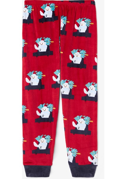 Kırmızı Erkek Çocuk Araba Desenli Pijama Takımı modelleri