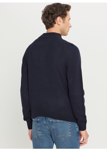 Yarım Balıkçı Yaka Standart Lacivert Erkek Kazak ACE049261482_LAC indirimleri