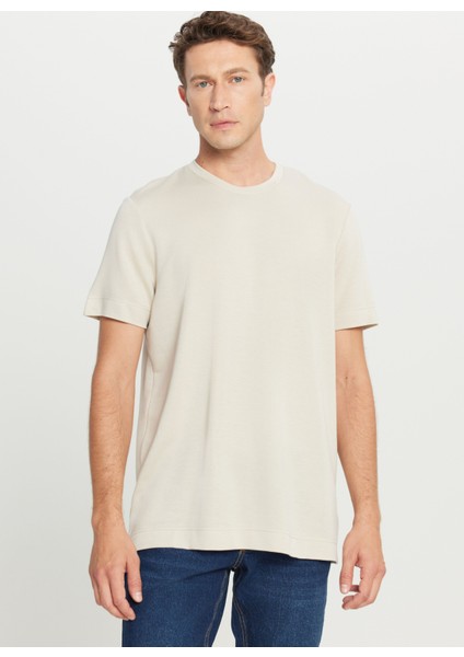 Bisiklet Yaka Bej Erkek T-Shirt ACE091261559_BEJ modelleri