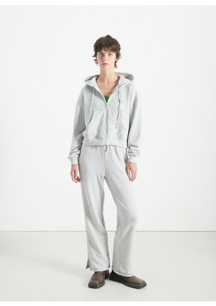 Gri Kadın Sweatshırt EVO03BH25GRCLCH