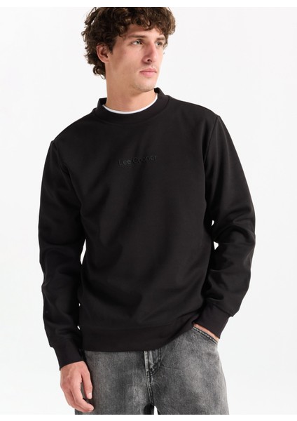 Yuvarlak Yaka Siyah Erkek Sweatshırt 261 Lcm 241042 Dorres Siyah