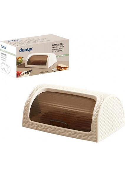 Kar Beyaz Ekmek Dolabı Kutulu Sürgülü Kapak 420X274X180MM (5324)