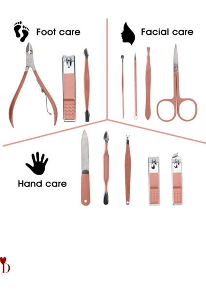 Çantalı Paslanmaz Çelik Manikür&pedikür Set 12 Parça fiyatları