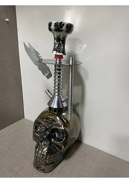 Kuru Kafa Nargile Takımı Gümüş (35CM)