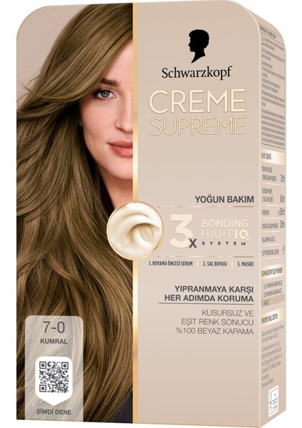 Creme Supreme Yoğun Bakım Saç Boyası Kumral 7-0 2 Adet