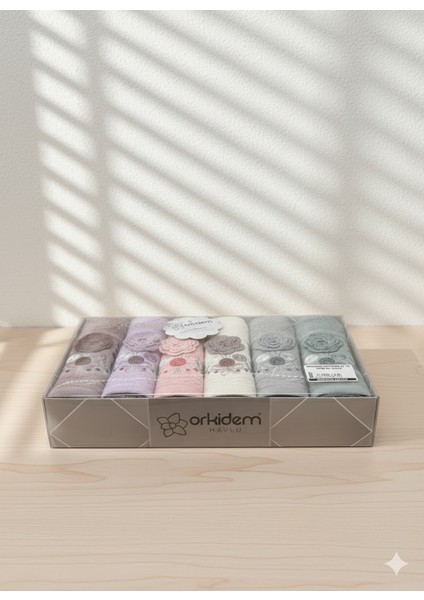 6’lı El Örgüsü Nakışlı havlu seti 50*90 El Havlusu fiyatları