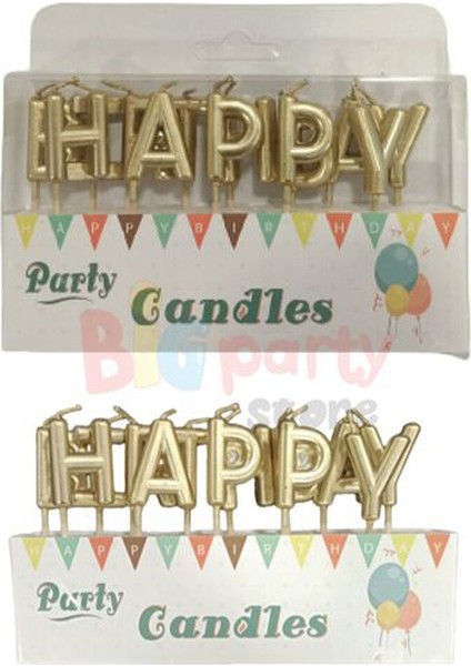 3 Adet Orca Mum Altın Happy Birthday fiyatları