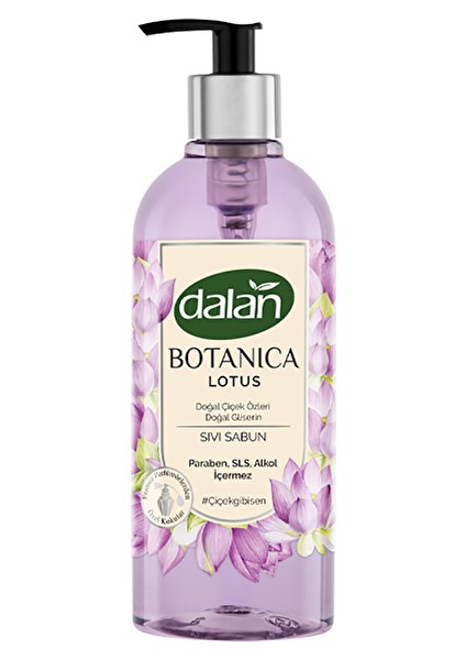 3 Adet Dalan Sıvı Sabun Botanica Lotus 500 ml