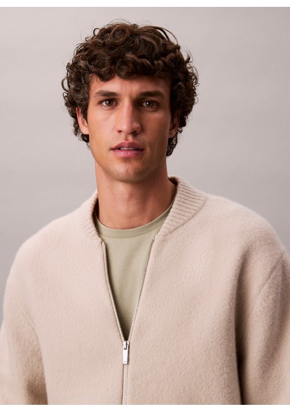 Bisiklet Yaka Normal Kahve Erkek Kazak LV04LD309GNSU_LS Bomber Cashmere Bl modelleri