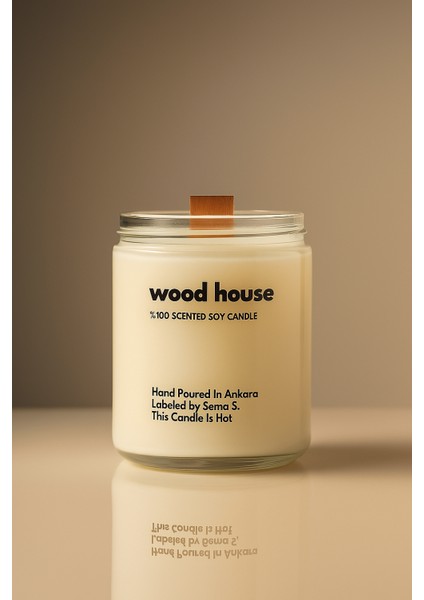 : Wood House : Cam Kavanozda Kokulu %100 Soya Mum (Yenibahar, Mir, Labdanum, Sandal Ağacı) modelleri