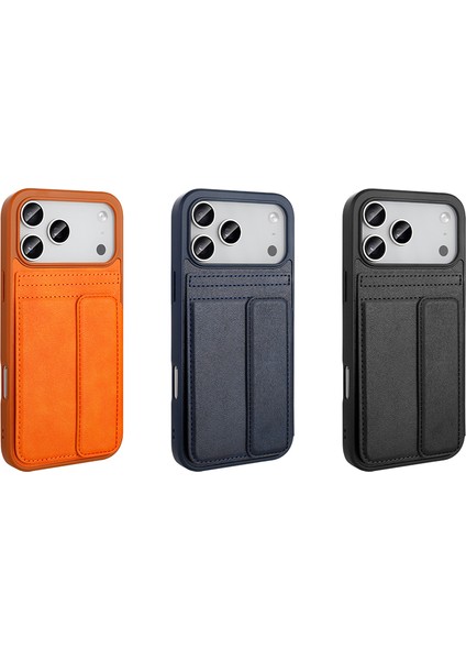 Iphone 17 Pro Max Uyumlu Kılıf Deri Dikişli Kartlıklı Içi Kadifeli Kart Hazneli Cüzdan Kapak modelleri