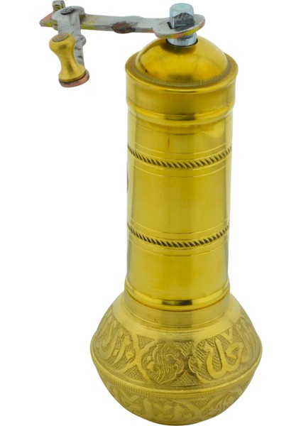 Pirinç El Yapımı Kahve Karabiber Değirmeni Öğütücü 19CM