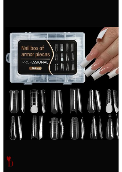 12 Farklı Protez Tipsi, 288 Adet Protez Tırnak Tipsi, Üst Form Mix-Soft Jel Tips Set-Kompozit fiyatları