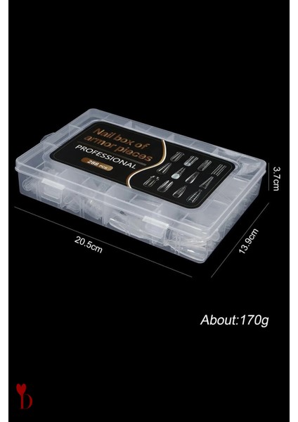 12 Farklı Protez Tipsi, 288 Adet Protez Tırnak Tipsi, Üst Form Mix-Soft Jel Tips Set-Kompozit indirimleri