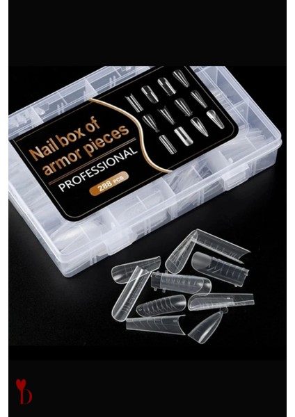 12 Farklı Protez Tipsi, 288 Adet Protez Tırnak Tipsi, Üst Form Mix-Soft Jel Tips Set-Kompozit