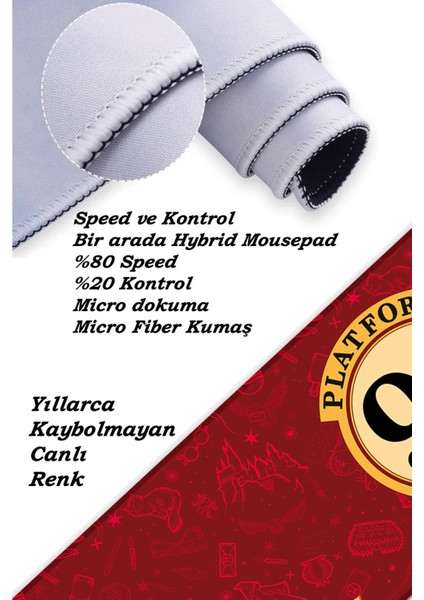 Harry Potter Hogwarts Görünümlü Oyun Gaming Klavye Mouse Pad Kaymaz Taban Kenarları Dikişli Masa Matı 70X30 cm fırsatları