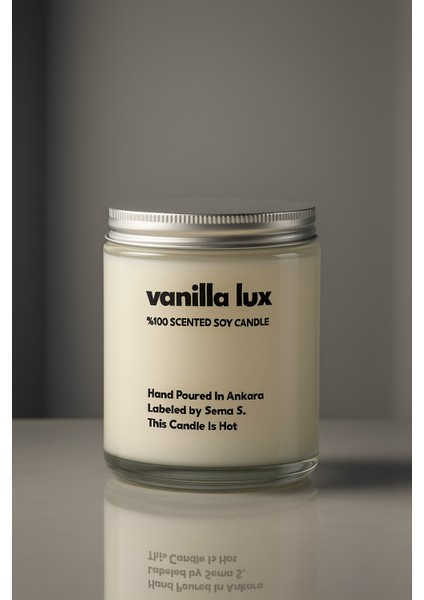 : Vanilla Lux : Cam Kavanozda Kokulu %100 Soya Mum (Vanilya, Sandal, Karamel, Nar) fiyatları