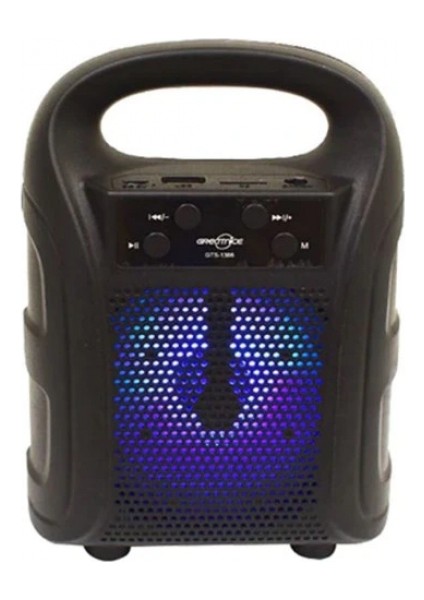 Tutmalı Mini Hoparlör Işıklı Taşınabilir Bluetooth Wireless Radyolu Sd Kart ve USB Girişli Hoparlör (5324)