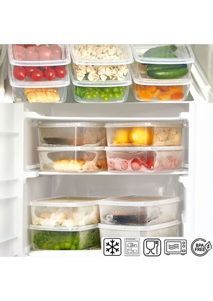 Şeffaf Kapaklı Saklama Kabı Derin Dondurucu-Mikro Dalgada Kullanılabilir Erzak Saklama Kabı fiyatları