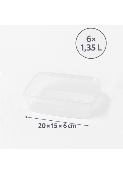 Şeffaf Kapaklı Saklama Kabı Derin Dondurucu-Mikro Dalgada Kullanılabilir Erzak Saklama Kabı fırsatları