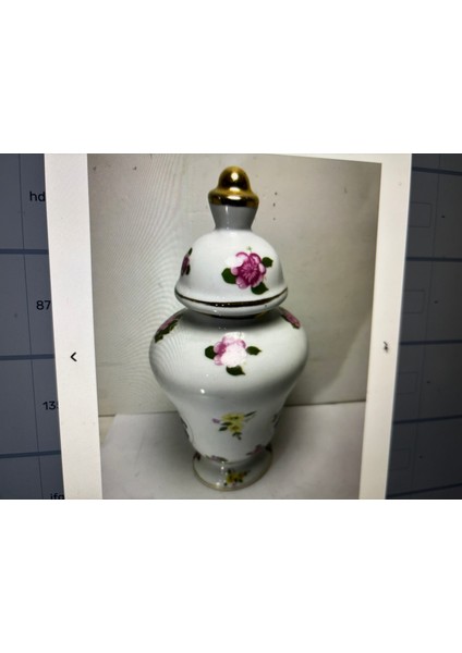 21 cm Boyunda Avrupa Porselen Kapaklı Vazo modelleri