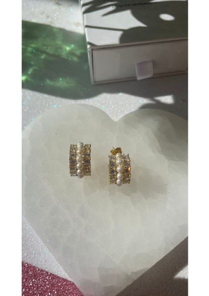 Yarım Halka İncili Küpe İnci Küpe Kibar ve Zarif Küpe Sevgiliye Hediye fırsatları