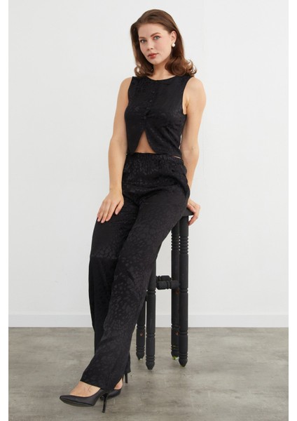 Leopar Desenli Saten Yelek Pantolon Takım fiyatları