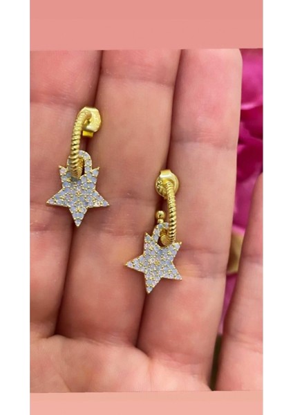 Baby Blue Star Küpe