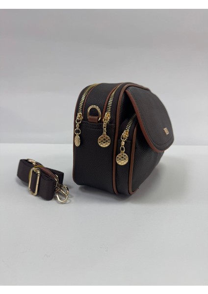 ,çok Gözlü ,kahverengi taba bayan Çapraz Çantası modelleri