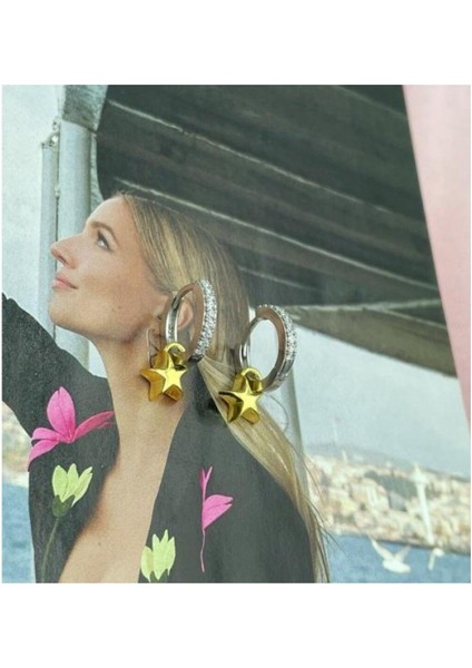 Mini Yıldızlı Halka Küpe fiyatları