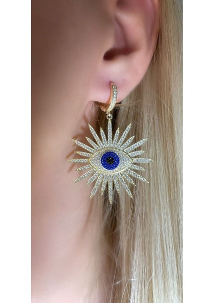 Lacivert Sunshıne Küpe