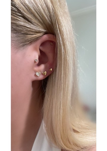 Ithal Yüksek Kalite 3'lü Kalp Küpe modelleri