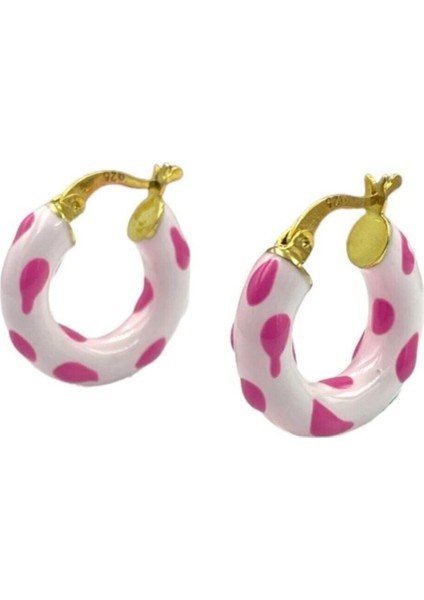 Mineli Donut Küpe 925 Ayar Gümüş fırsatları