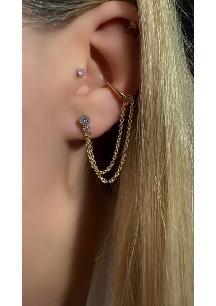 Ithal Kuşgözü Taşlı Kıkırdak Küpe fiyatları