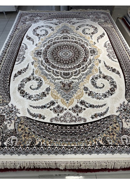 Historia 12038A Milyon Point Üst Kalite Krem Göbekli Klasik Iran Halısı Avangard Salon Halısı Modern