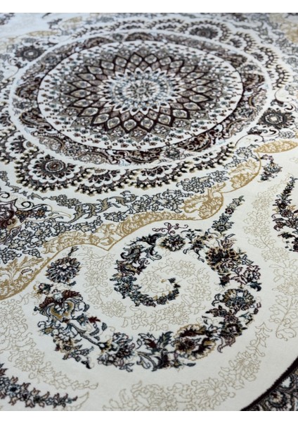 Historia 12038A Milyon Point Üst Kalite Krem Göbekli Klasik Iran Halısı Avangard Salon Halısı Modern