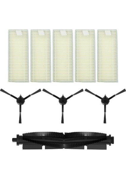 Tefal Uyumlu RG8L85, RG8L65, RG8597, RG8595, RG8497, RG8577, RG8575, RG8477 Robot Süpürge Ana Fırçası, Filtre 5ADET, Yan Fırça 3ADET