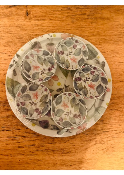 Yeşil Yapraklı Tepsi ve 5li Çerezlik fiyatları