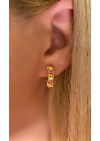 Özel Tasarım Pembe x Küpe