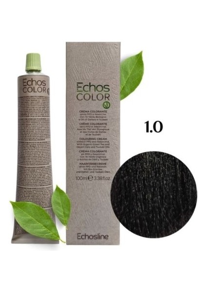 Echos Color Vegan Saç Boyası 1.0 Siyah