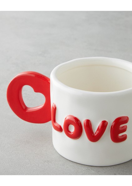 Love More Stoneware Kupa 400 ml Pembe fiyatları
